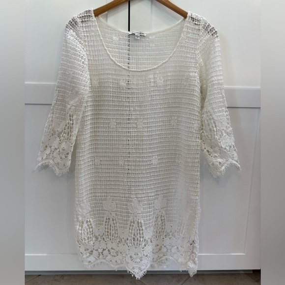 American Eagle Outfitters Sz S Crochet Dress White 100% Cotton - Picture 8 of 11